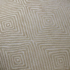 Dusklia - Nairobi Geo Chenille Stitch Quilt Cushion Cover - Taupe/White