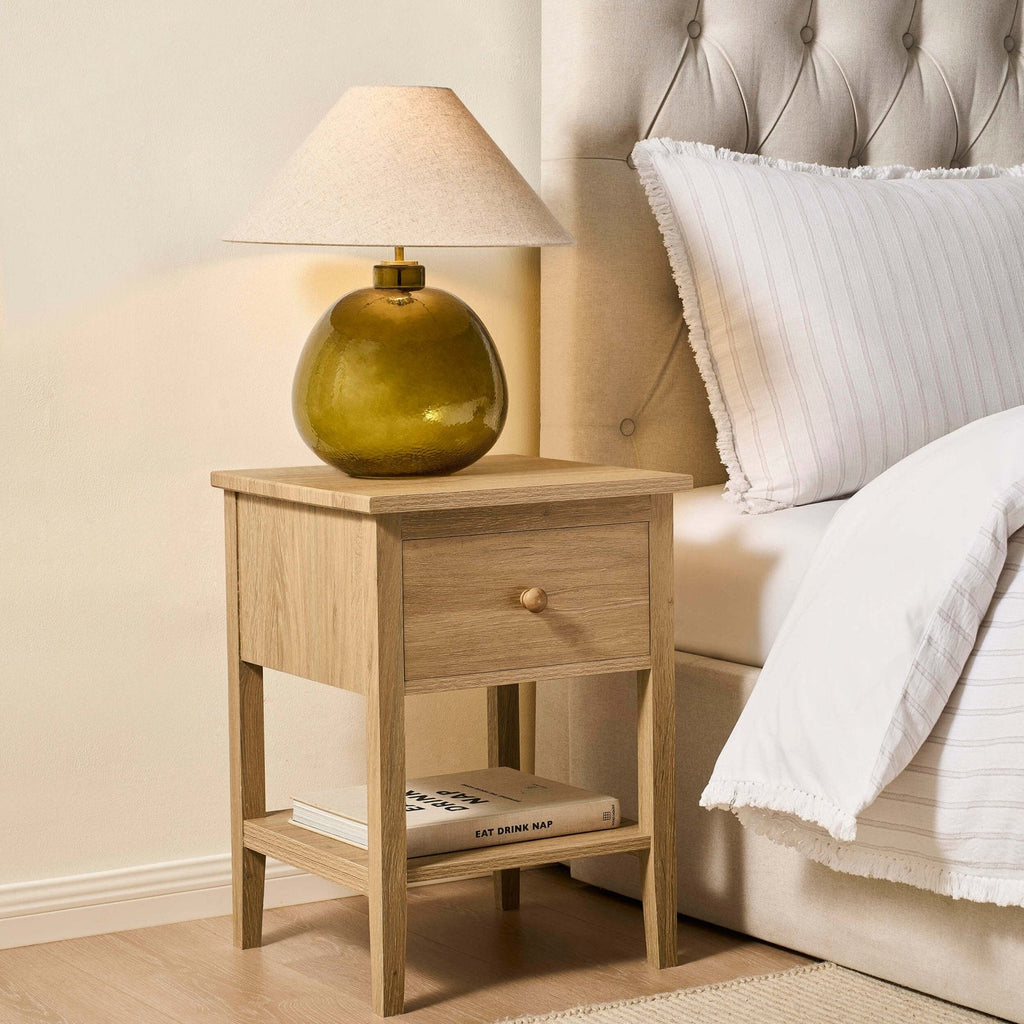 Dusklia - Nell 1 Drawer Nightstand - Light Wood