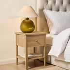 Dusklia - Nell 1 Drawer Nightstand - Light Wood