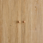 Dusklia - Nell 2 Door Wardrobe with Drawer - Light Wood