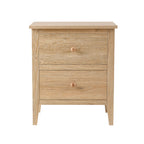 Dusklia - Nell 2 Drawer Bedside Table - Light Wood