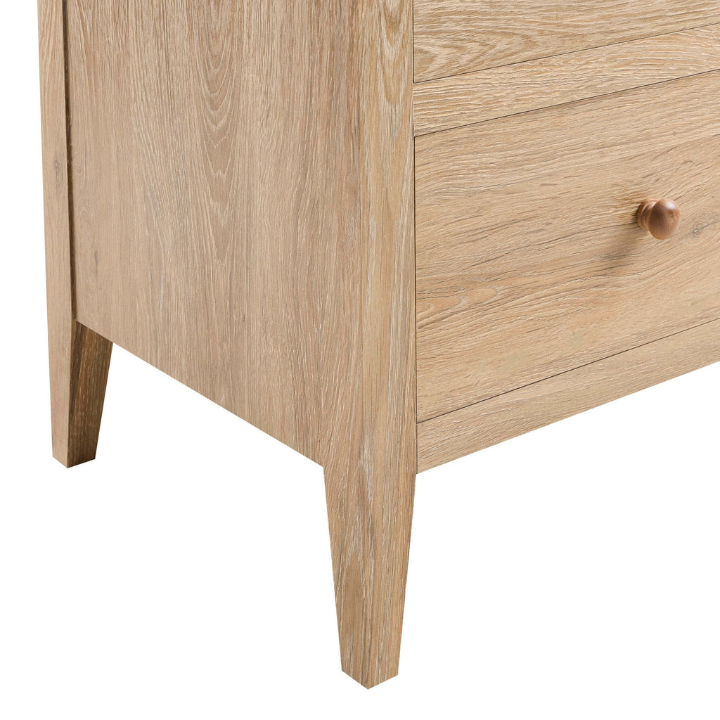 Dusklia - Nell 2 Drawer Bedside Table - Light Wood