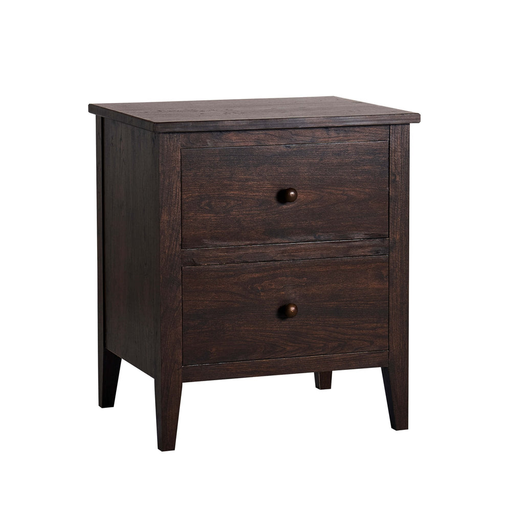 Table de chevet Nell 2 tiroirs - Noyer