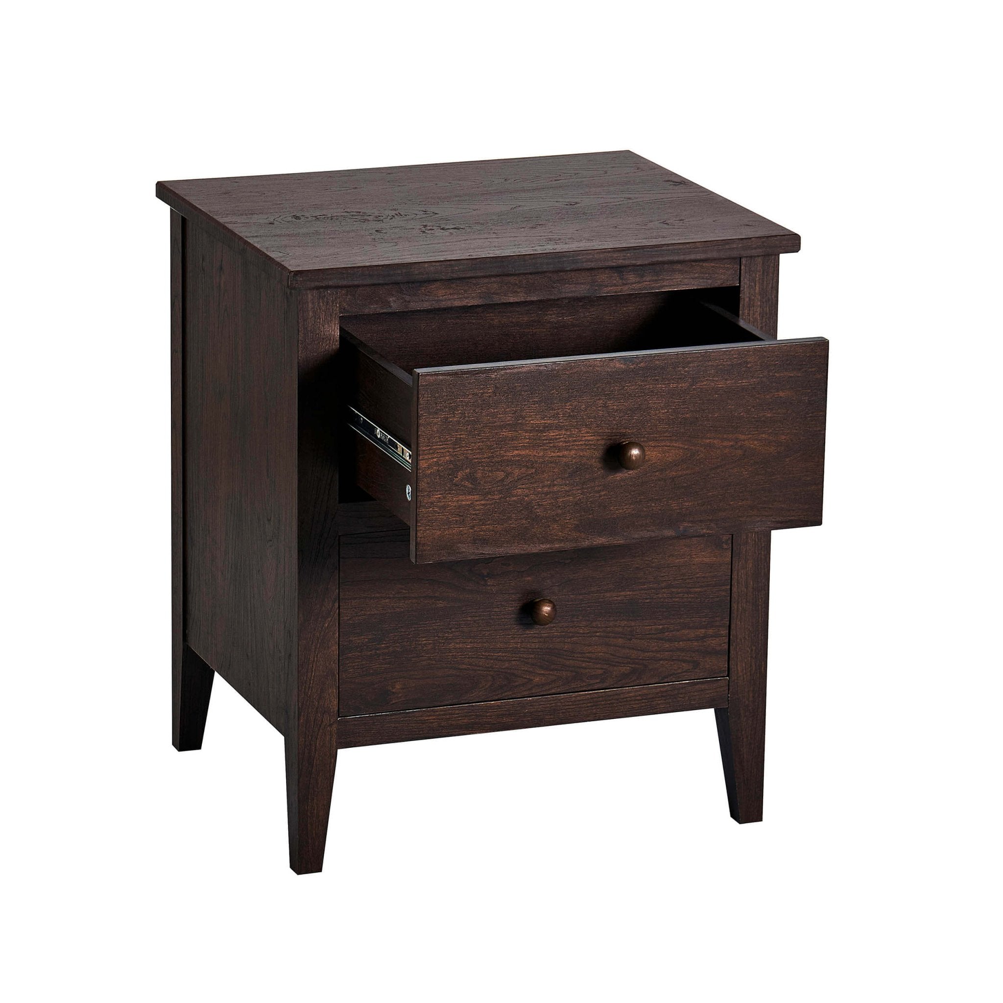 Table de chevet Nell 2 tiroirs - Noyer