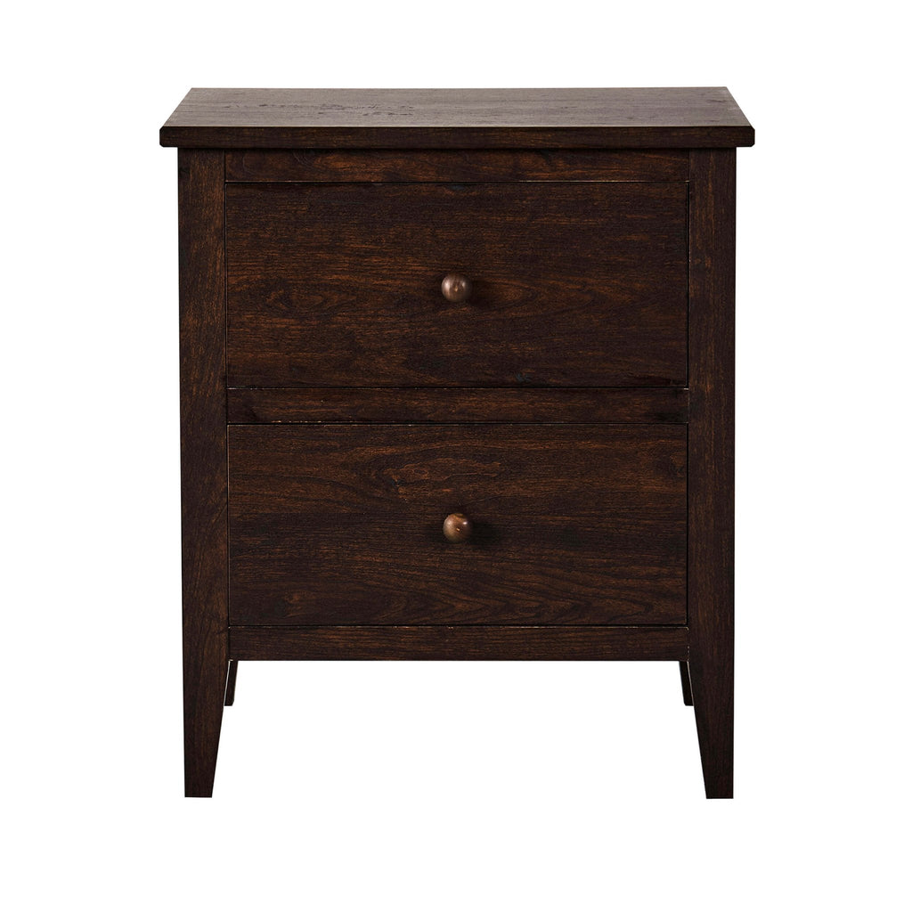 Table de chevet Nell 2 tiroirs - Noyer