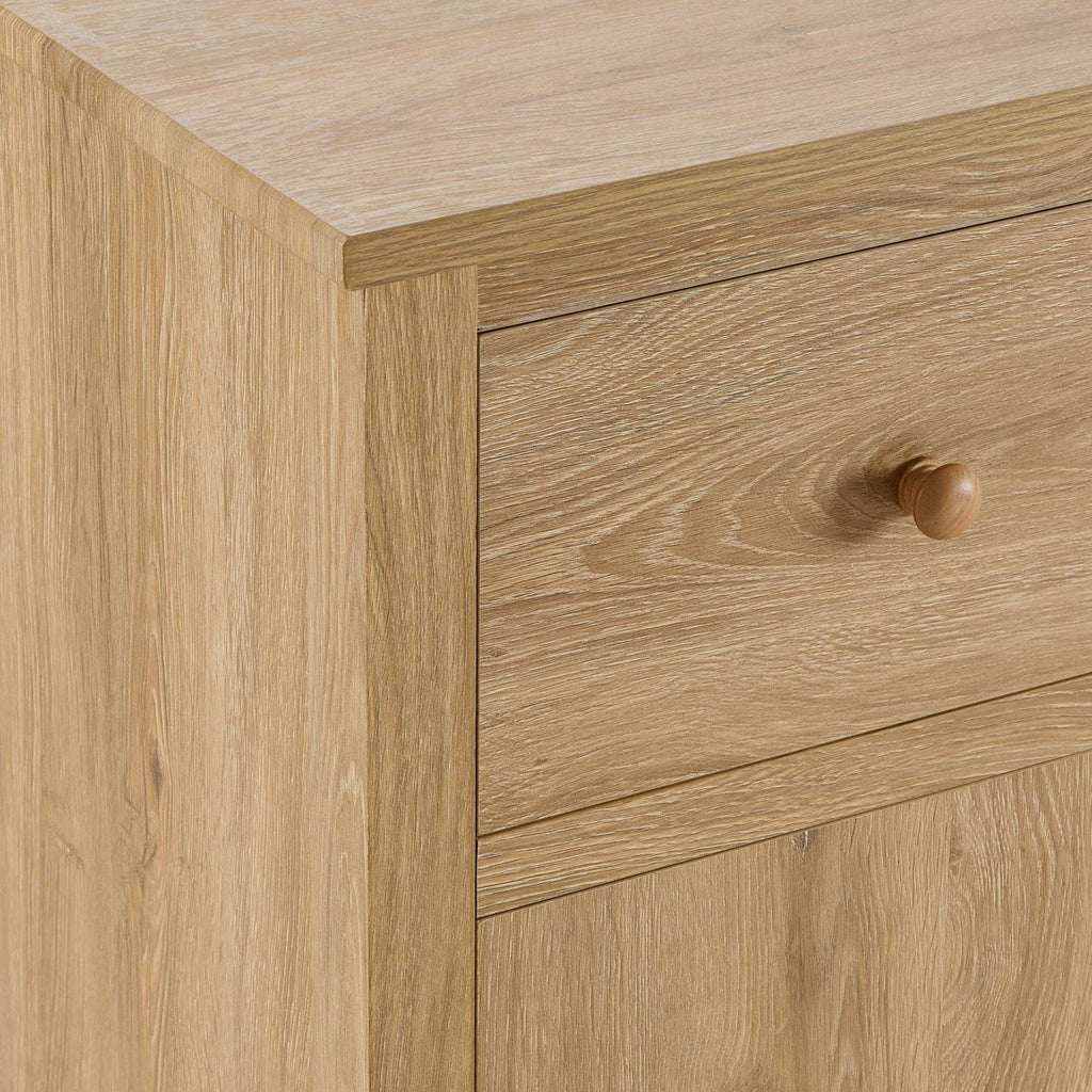 Dusklia - Nell 3 Door Sideboard with Drawers - Light Wood
