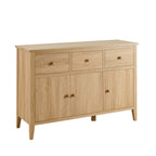 Dusklia - Nell 3 Door Sideboard with Drawers - Light Wood