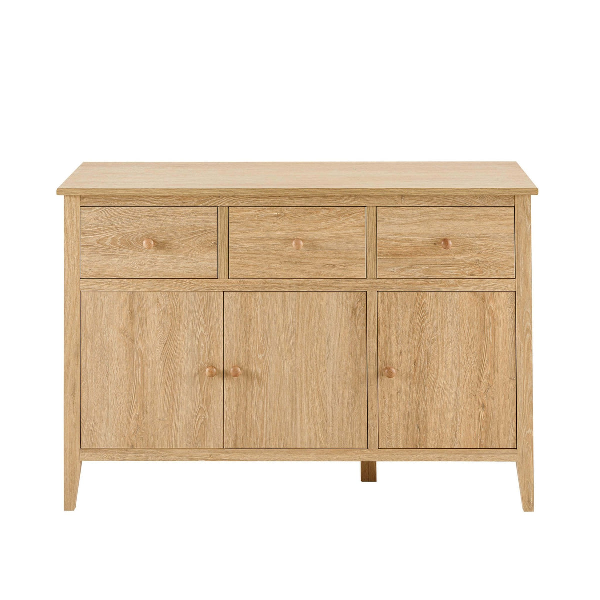 Dusklia - Nell 3 Door Sideboard with Drawers - Light Wood