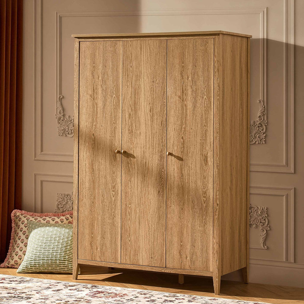 Armoire 3 portes Nell - Bois clair