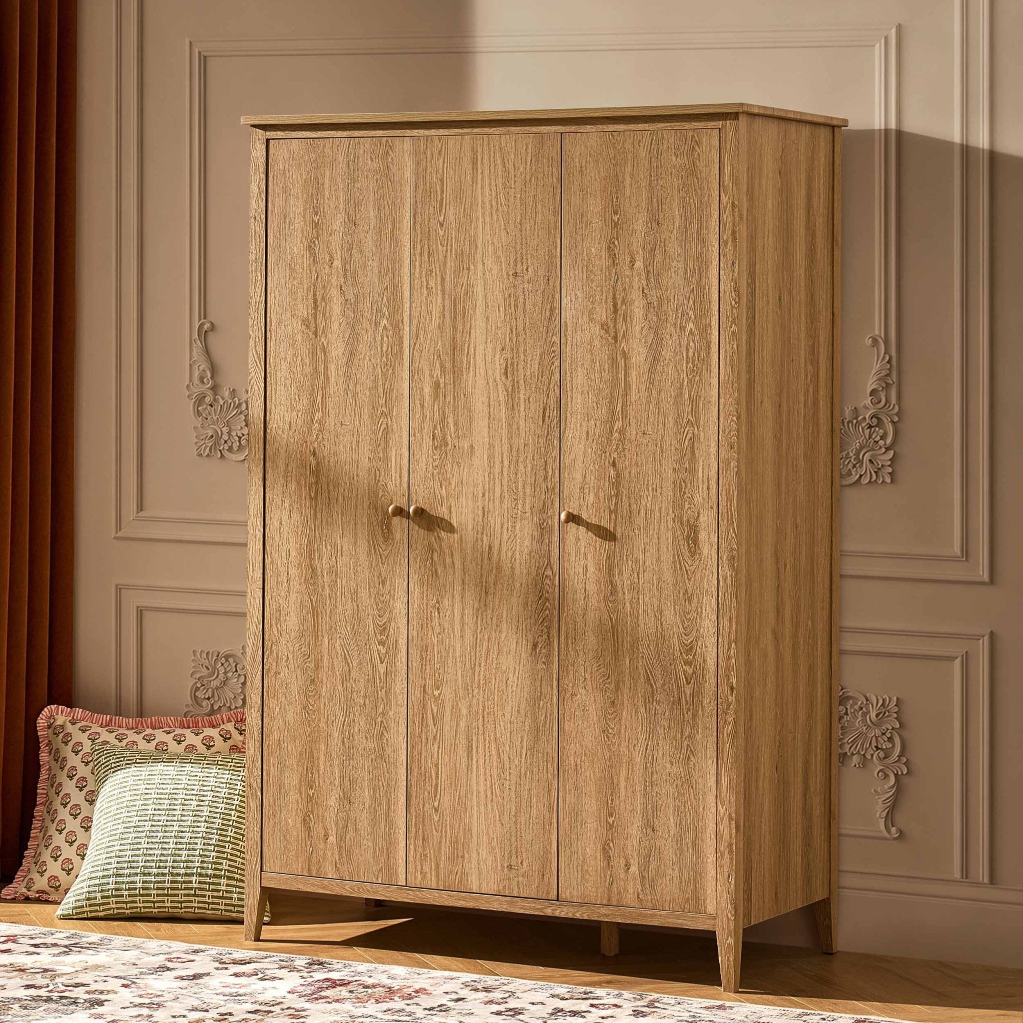Armoire 3 portes Nell - Bois clair