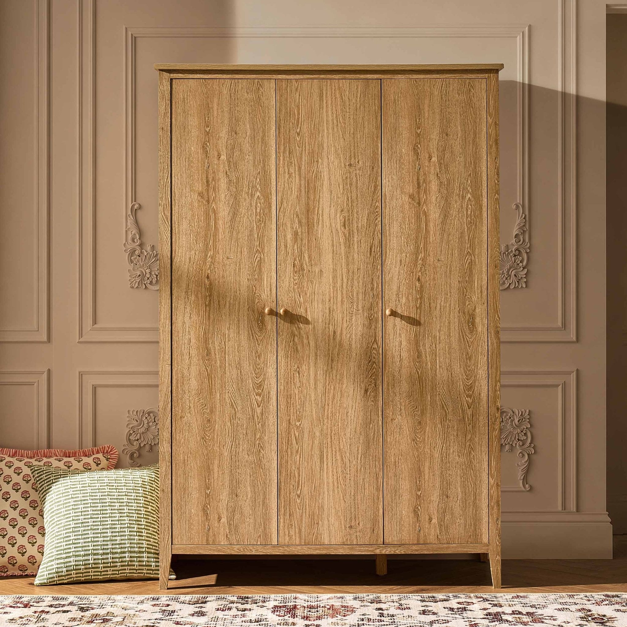 Armoire 3 portes Nell - Bois clair