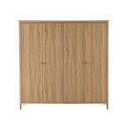 Dusklia - Nell 4 Door Wardrobe - Light Wood