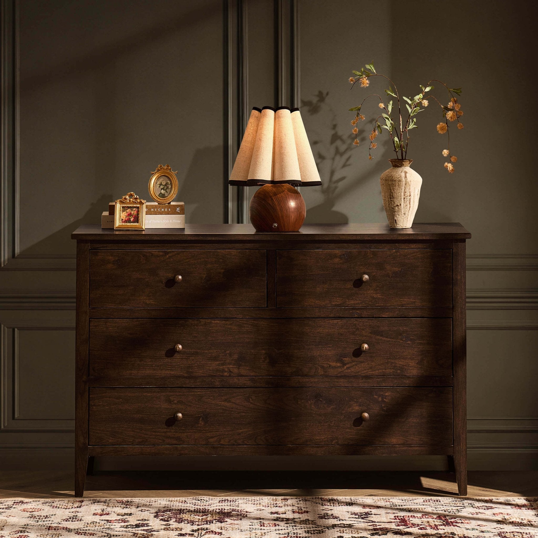 Commode 4 tiroirs Nell - Noyer