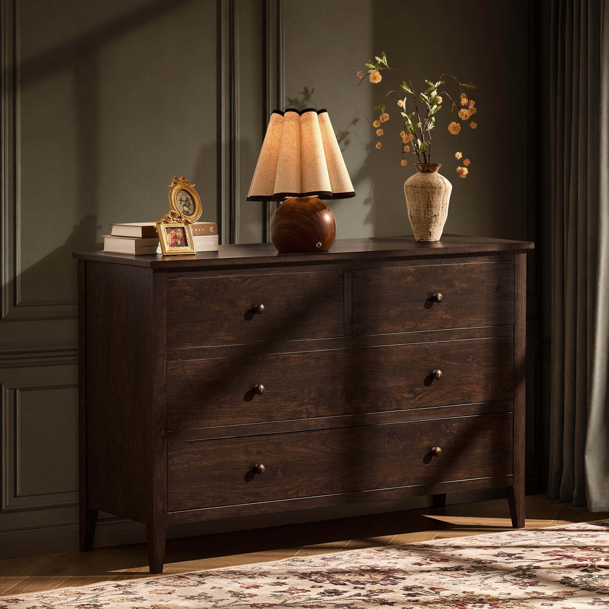 Commode 4 tiroirs Nell - Noyer