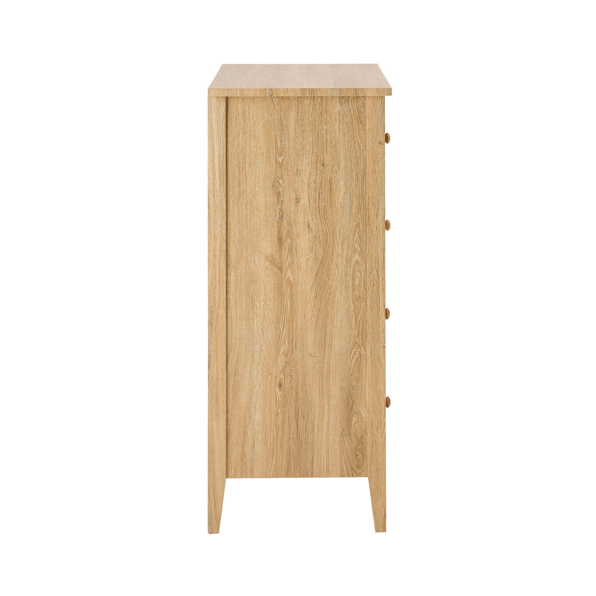 Dusklia - Nell 5 Drawer Chest - Light Wood