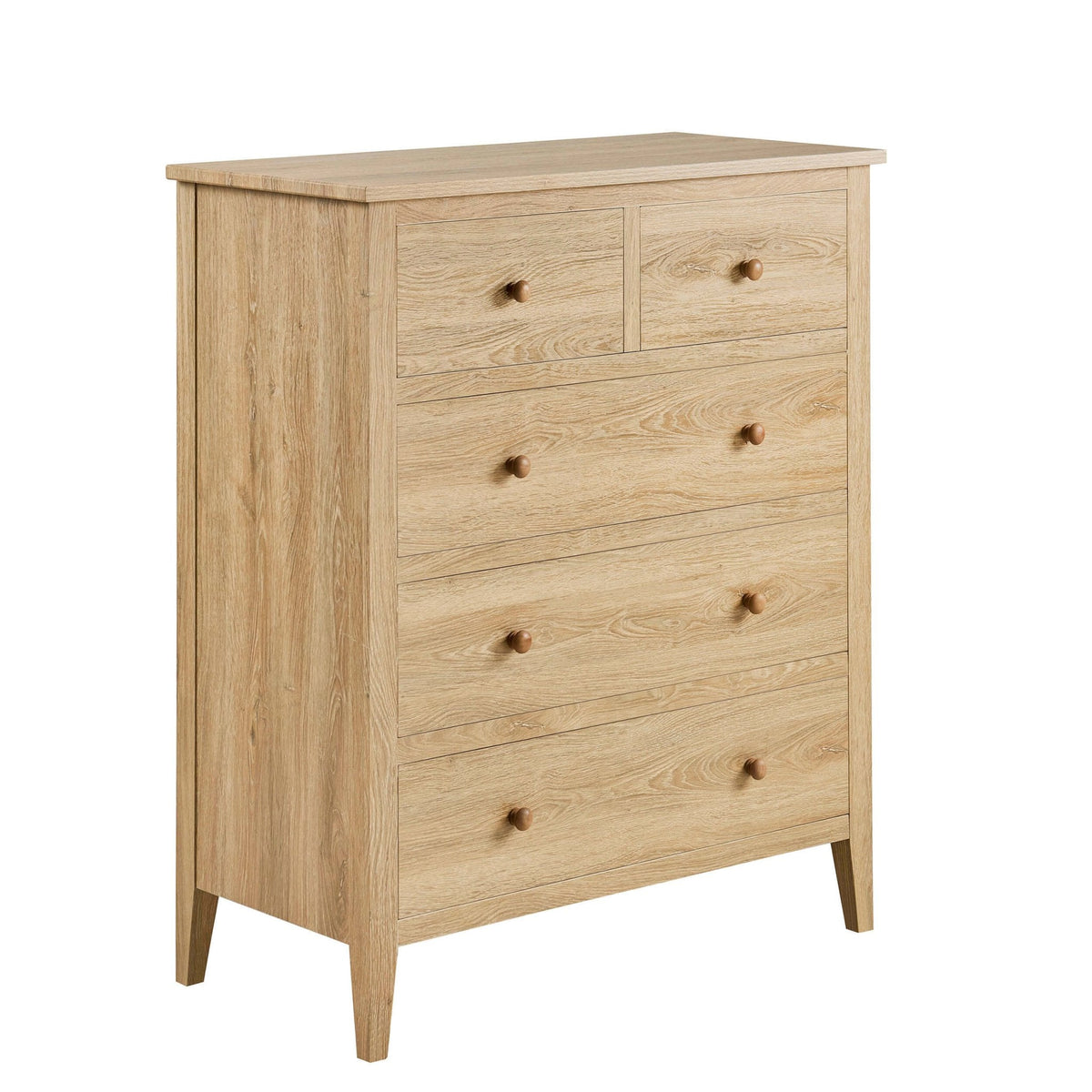 Dusklia - Nell 5 Drawer Chest - Light Wood