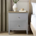Dusklia - Nell 2 Drawer Bedside Table - Grey