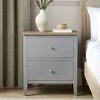 Dusklia - Nell 2 Drawer Bedside Table - Grey