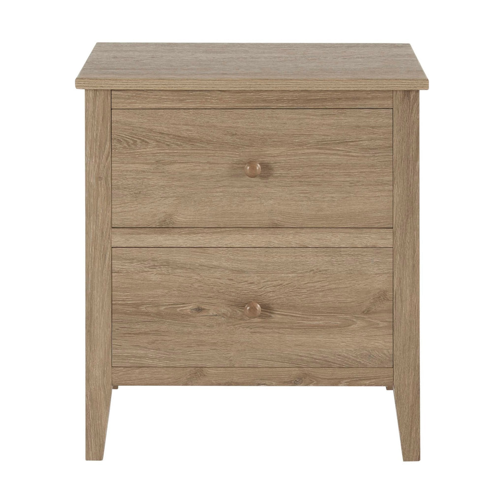 Dusklia - Nell 2 Drawer Bedside Table - Wood
