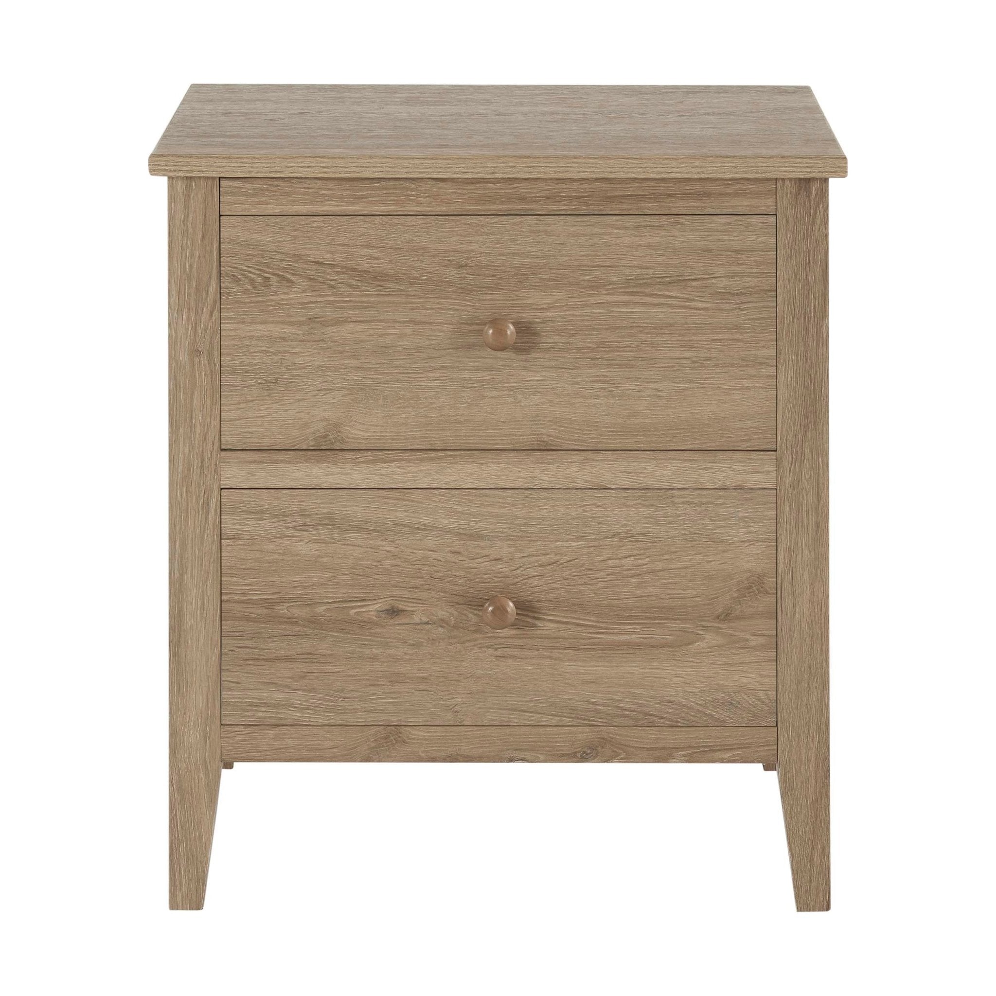 Dusklia - Nell 2 Drawer Bedside Table - Wood