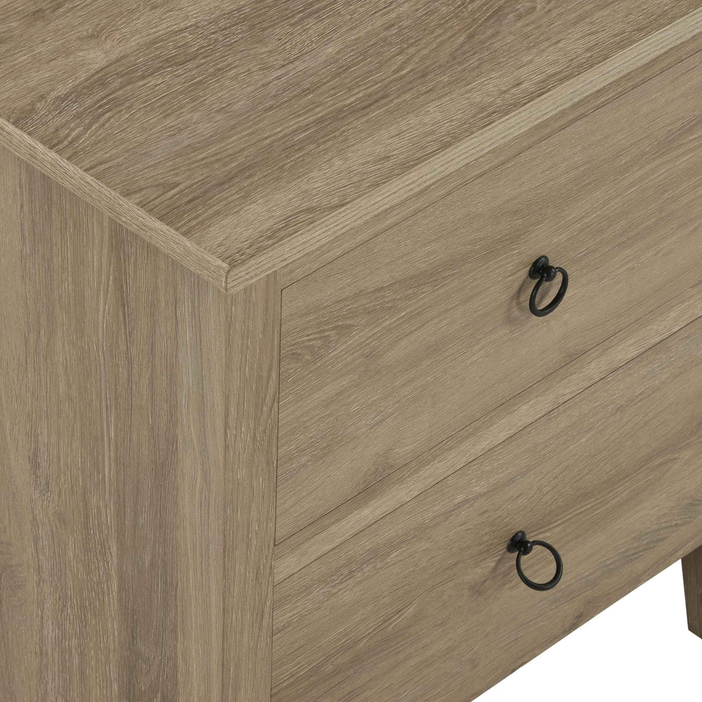 Dusklia - Nell 2 Drawer Bedside Table - Wood
