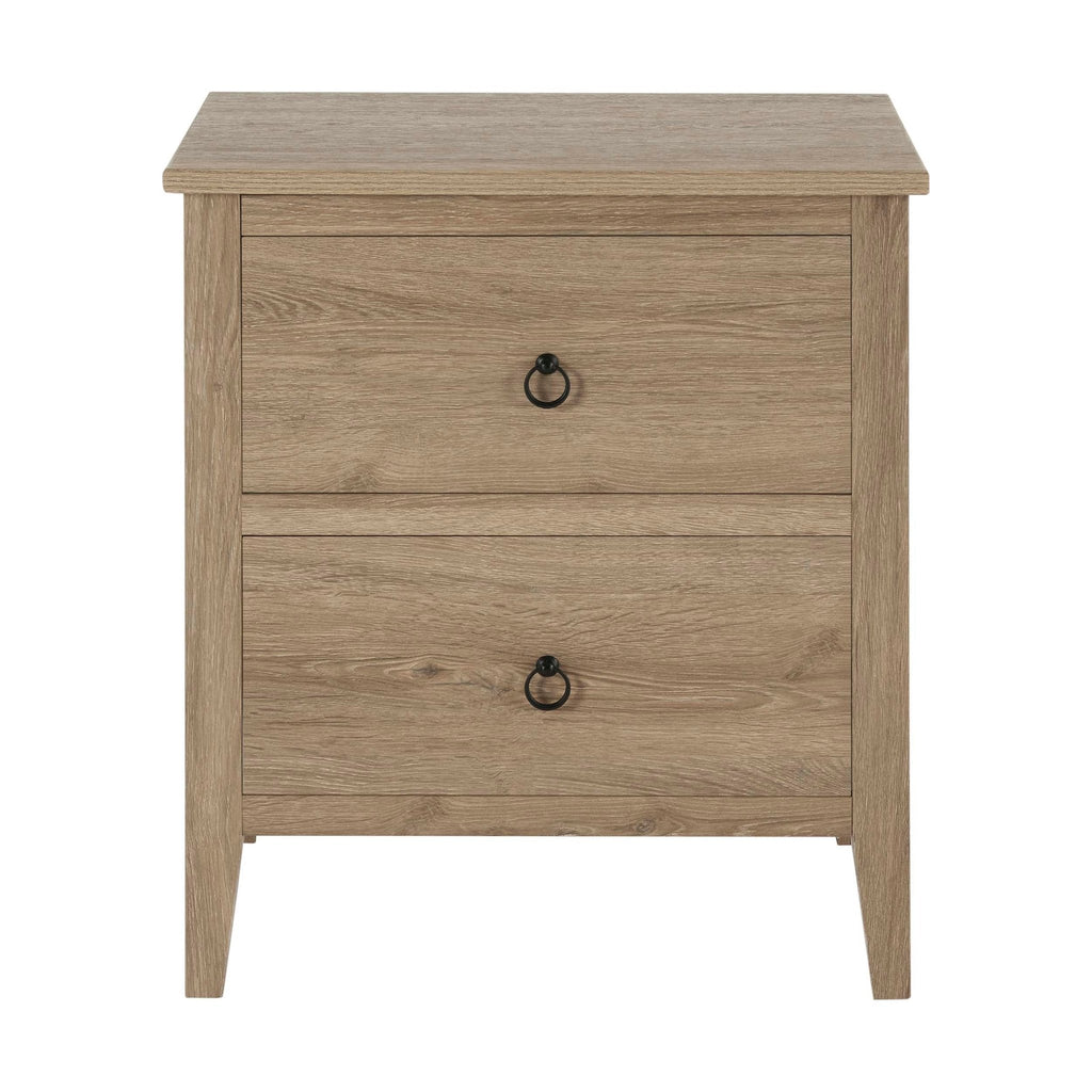 Dusklia - Nell 2 Drawer Bedside Table - Wood
