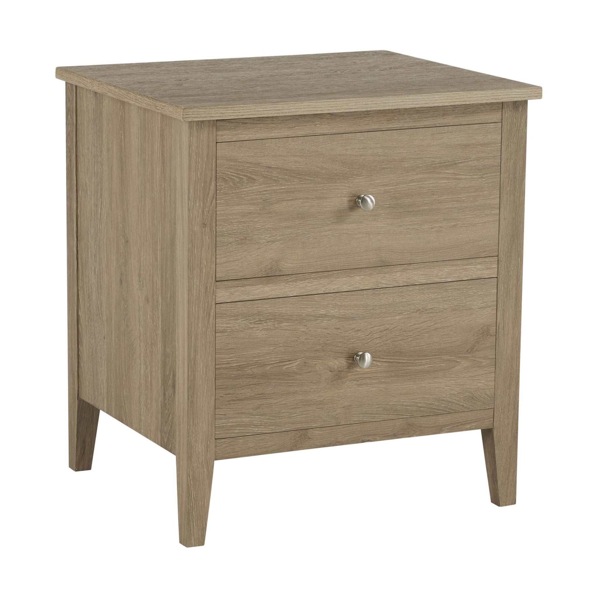 Dusklia - Nell 2 Drawer Bedside Table - Wood