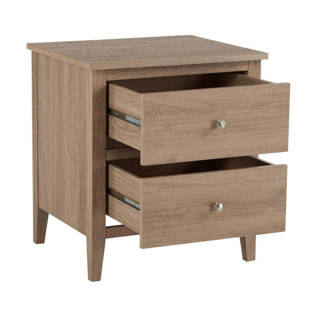 Dusklia - Nell 2 Drawer Bedside Table - Wood