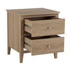 Dusklia - Nell 2 Drawer Bedside Table - Wood