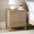 Dusklia - Nell 2 Drawer Bedside Table - Wood