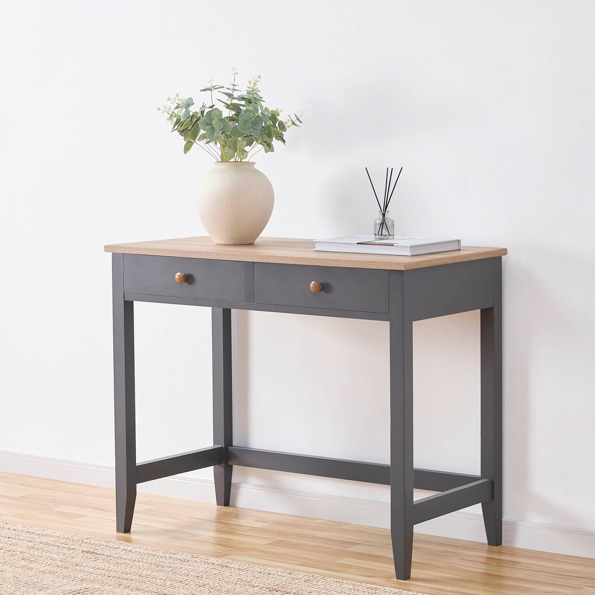 Dusklia - Nell Dressing Table Console - Charcoal