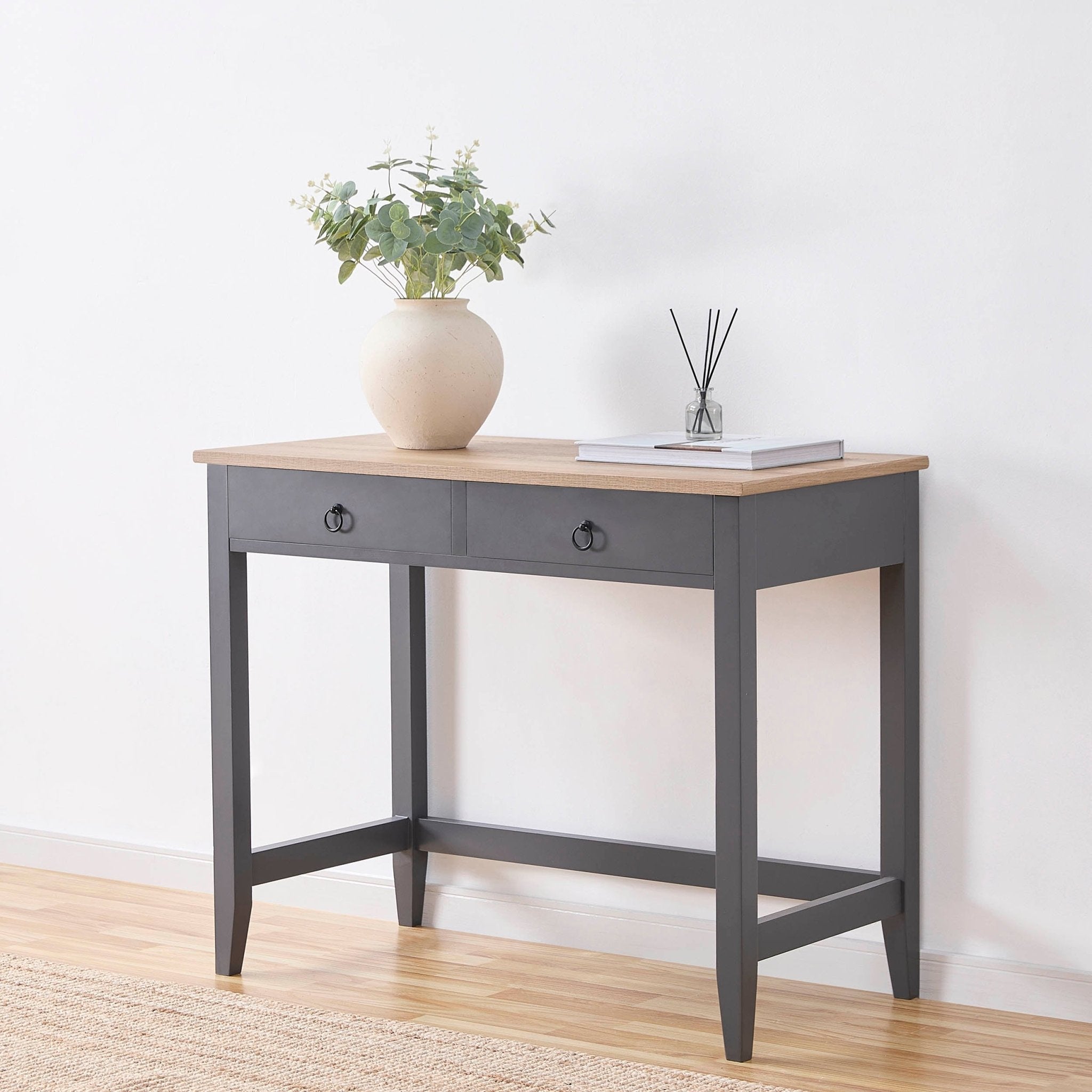Dusklia - Nell Dressing Table Console - Charcoal