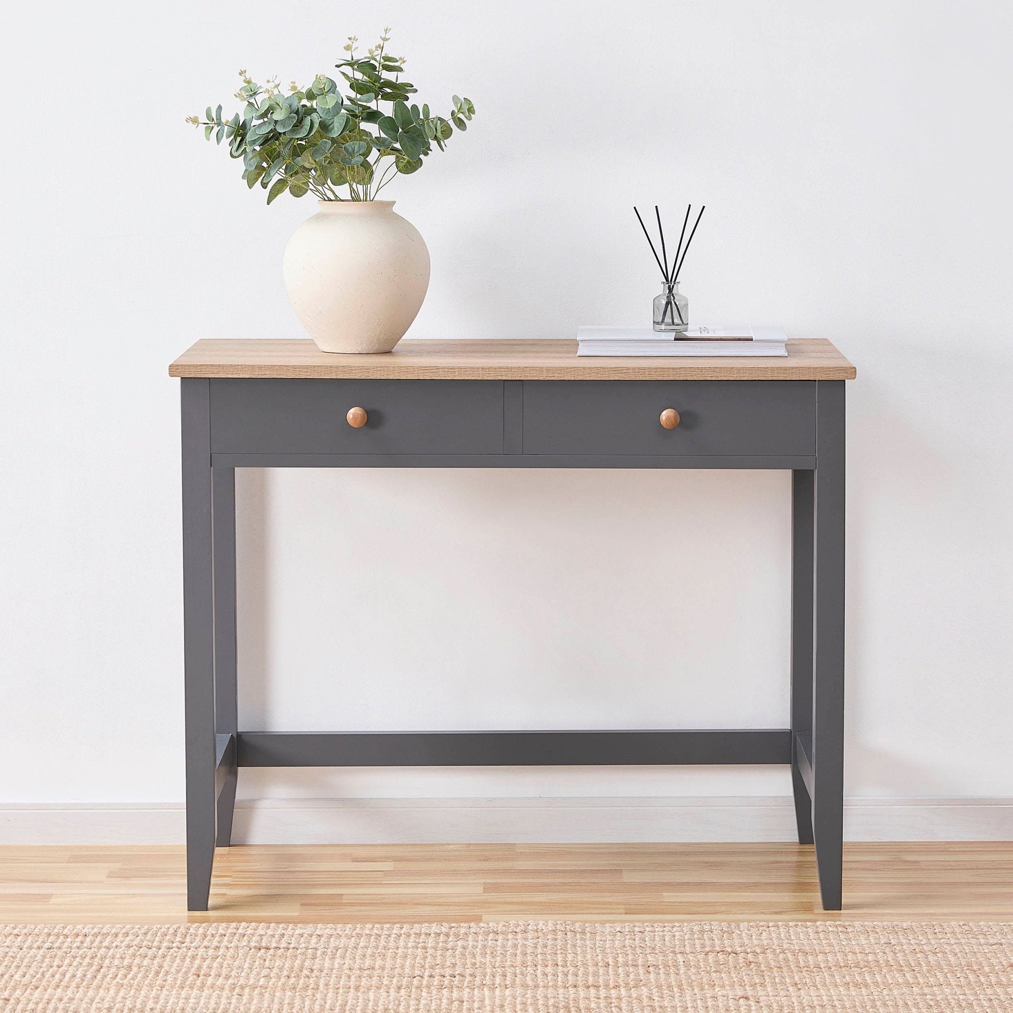 Dusklia - Nell Dressing Table Console - Charcoal