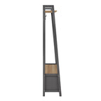 Dusklia - Nell Hallway Shelf with Hooks - Charcoal