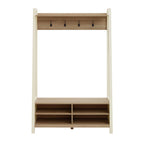 Dusklia - Nell Hallway Shelf with Hooks - Cream