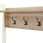Dusklia - Nell Hallway Shelf with Hooks - Cream