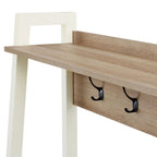 Dusklia - Nell Hallway Shelf with Hooks - Cream
