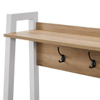 Dusklia - Nell Hallway Shelf with Hooks - Grey