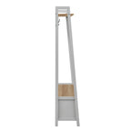 Dusklia - Nell Hallway Shelf with Hooks - Grey