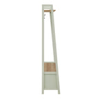 Dusklia - Nell Hallway Shelf with Hooks - Sage Green