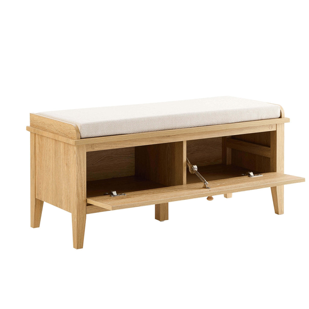Dusklia - Nell Seated Storage Cabinet  - Light Wood
