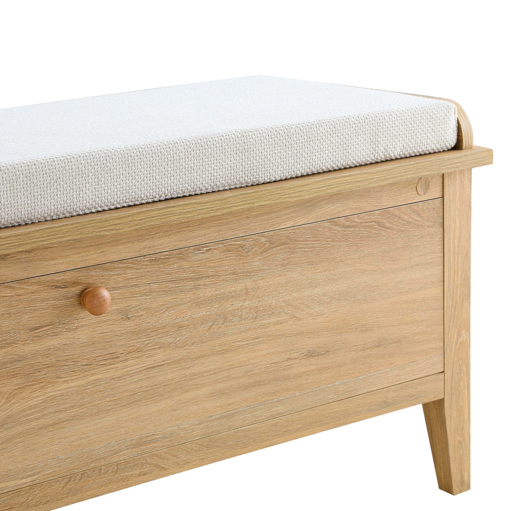 Dusklia - Nell Seated Storage Cabinet  - Light Wood