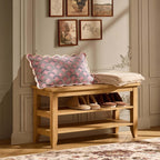 Dusklia - Nell Shoe Storage Bench - Light Wood