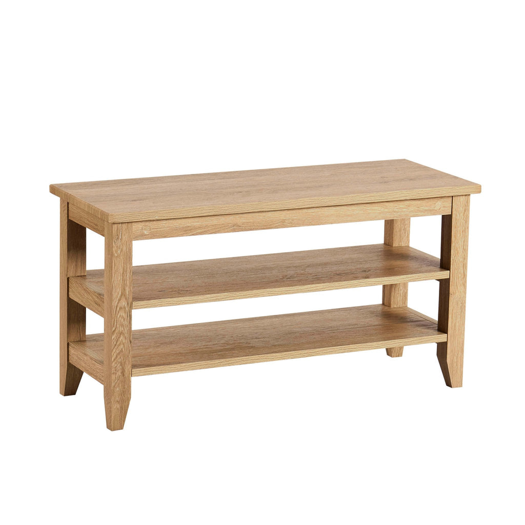 Banc de rangement pour chaussures Nell - Bois clair