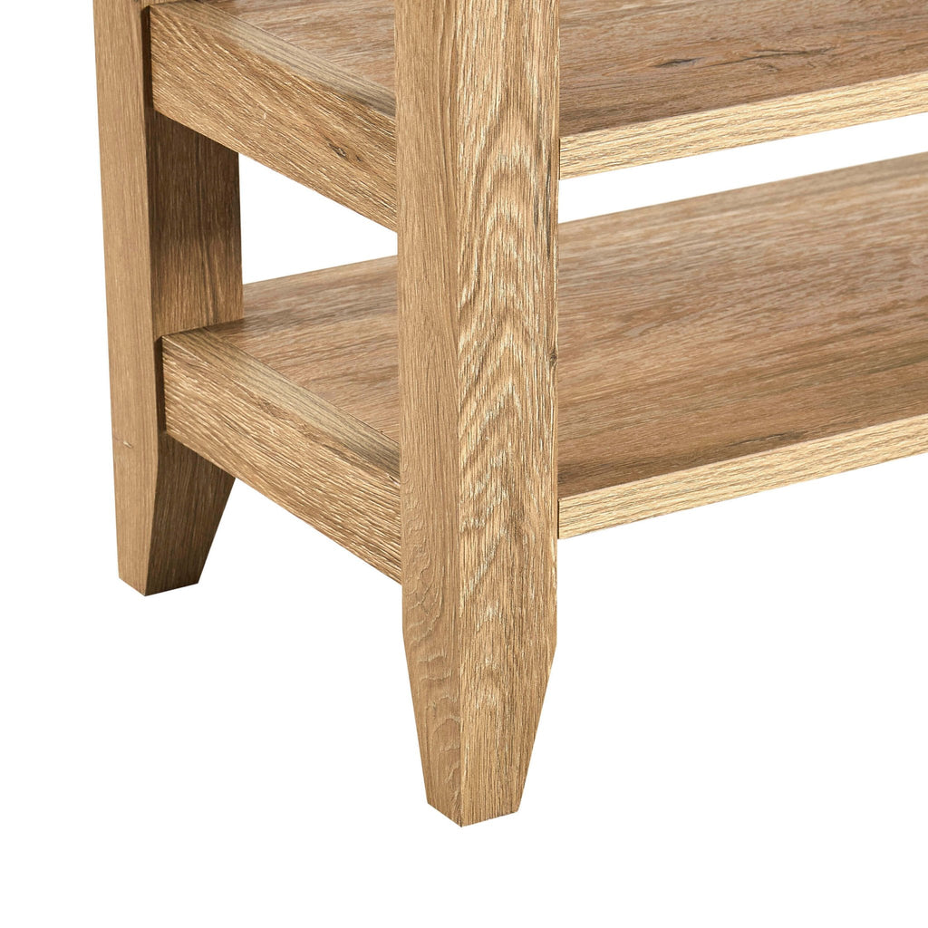 Banc de rangement pour chaussures Nell - Bois clair