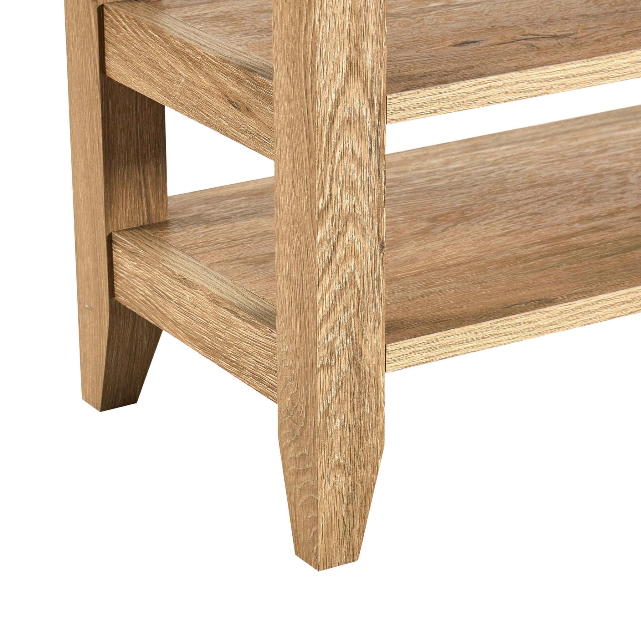 Banc de rangement pour chaussures Nell - Bois clair