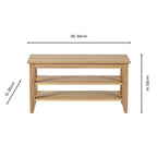 Dusklia - Nell Shoe Storage Bench - Light Wood