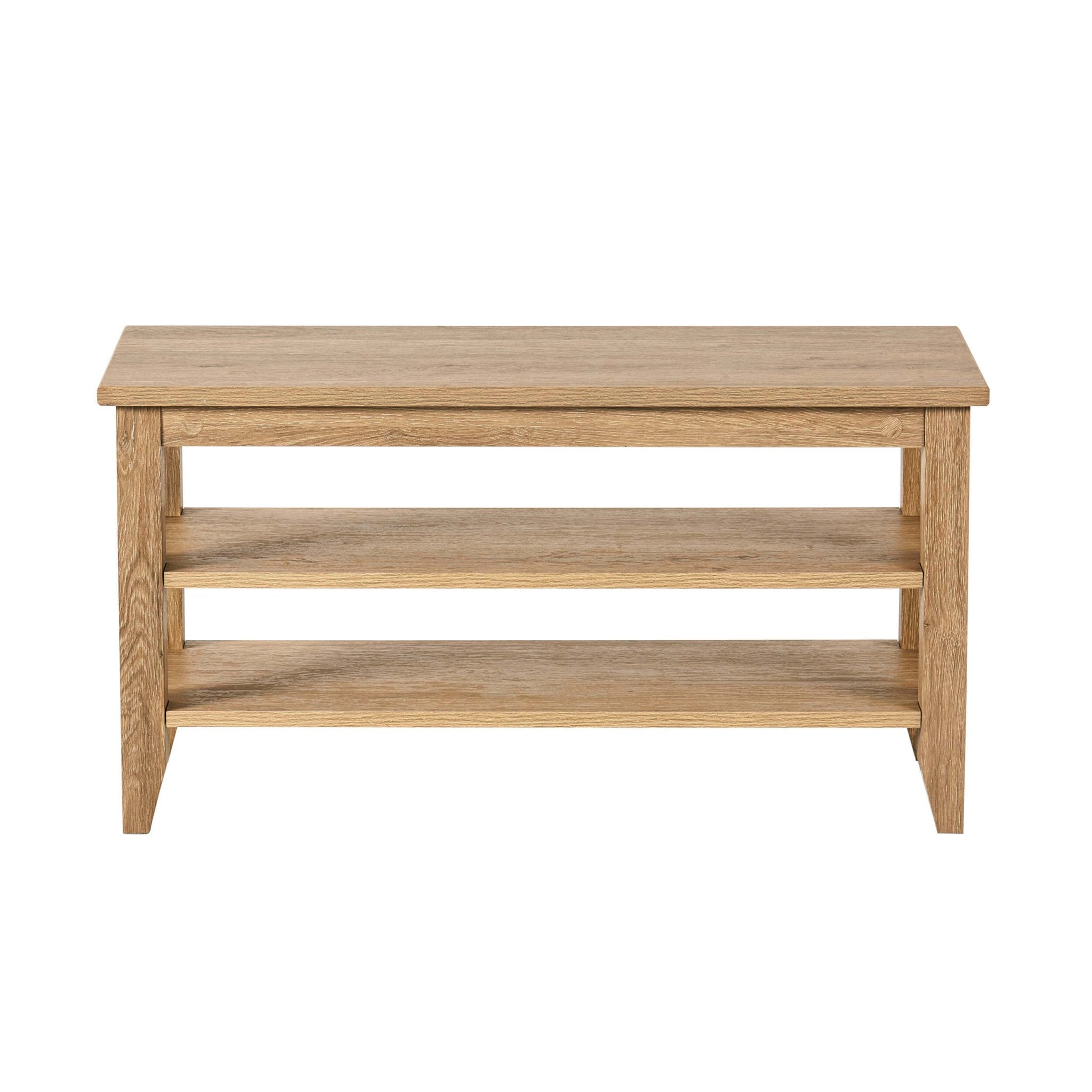 Banc de rangement pour chaussures Nell - Bois clair