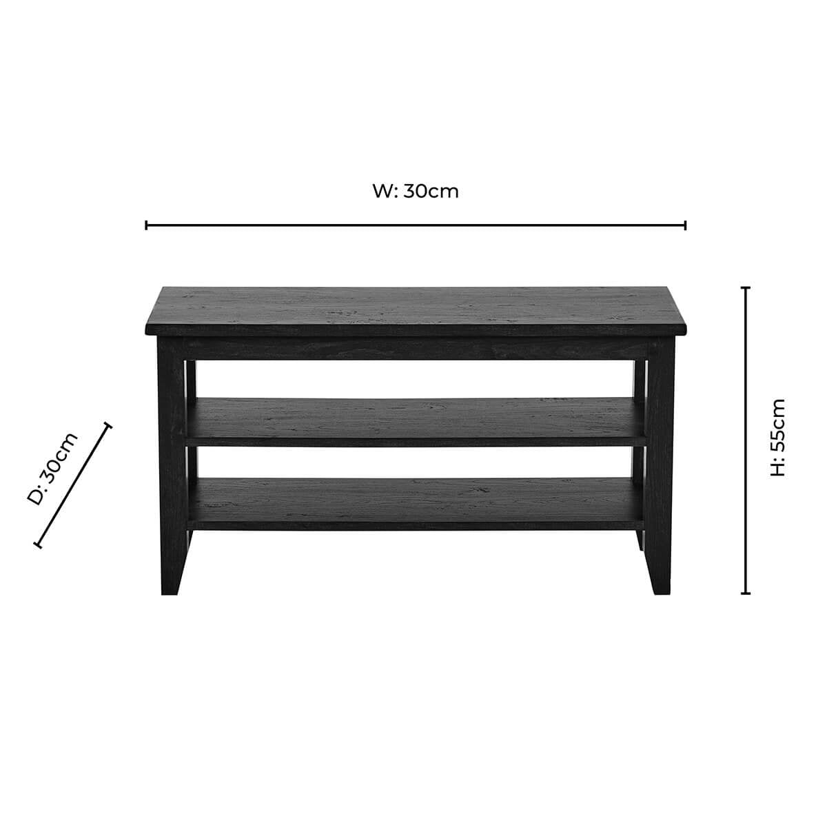 Banc de rangement pour chaussures Nell - Noyer