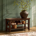 Banc de rangement pour chaussures Nell - Noyer